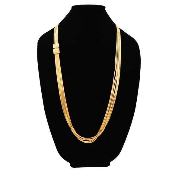 Givenchy Vintage Multi-Chain Logo Necklace Belt Buckle  Gold Tone Runway Bin3D - Picture 1 of 12